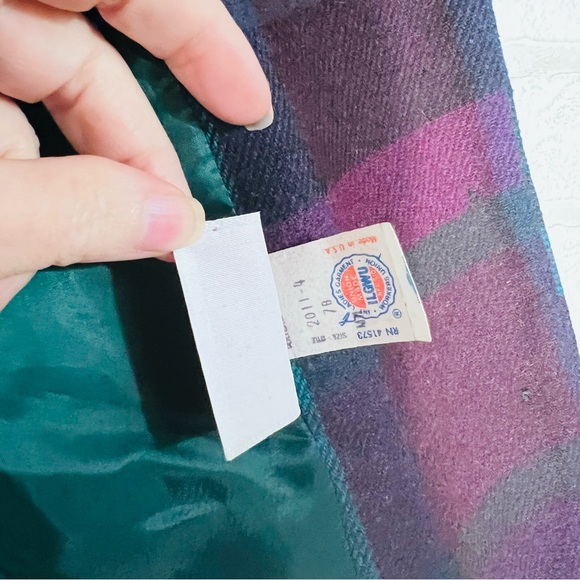Vintage 1980’s Sweet Apple Plaid Blazer in Jewel Tones Size 7/8 Made in USA - Picture 10 of 11
